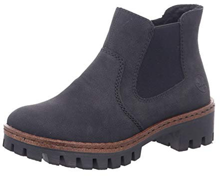 Rieker Damen Herbst/Winter Chelsea Boots, Schwarz (schwarz/schwarz / 01 01), 41 EU