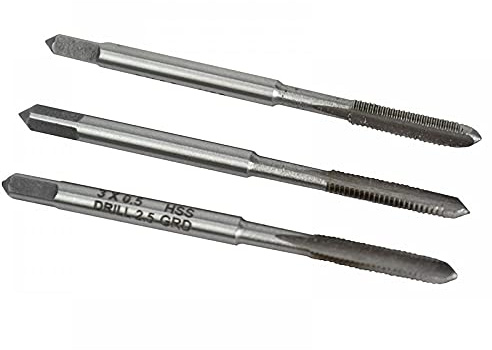 Faithfull HSS Straight Flute Tap Set M3 x 0.5, 3 Piece