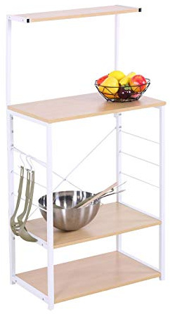 HTI-Line Regal Mona Standregal multifunktionale Küchenregallagerung Haushaltsregal Weiß