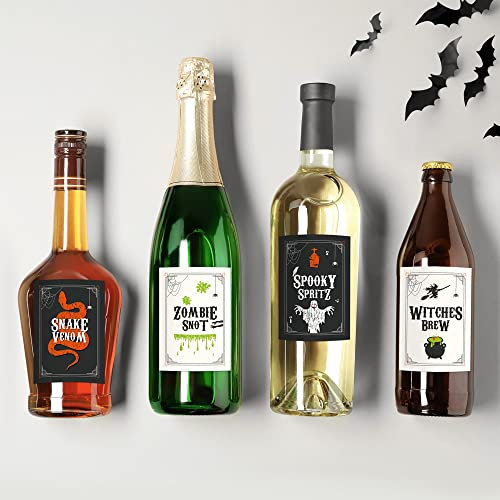 Halloween Bottle Labels - Pumpkin Trio - Assorted Pack of 9. Wine Bottle Labels, Gift Bottle Labels, Halloween Table Decorations, Halloween Party, Gift Idea