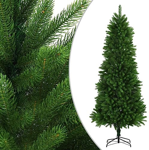 vidaXL Árbol Artificial de Navidad con Hojas Realistas Decoración Adorno Estacional Diseño Distintivo Ramas Realistas Ligero Duradero 240cm Verde