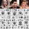 Qpout 130+ design Tatuaggi temporanei pirata, adesivi per tatuaggi pirata vichingo neri adesivi per ragazze Ragazzi Kids Bag Bag Filler Regalo di compleanno per bambini Articoli per feste pirata