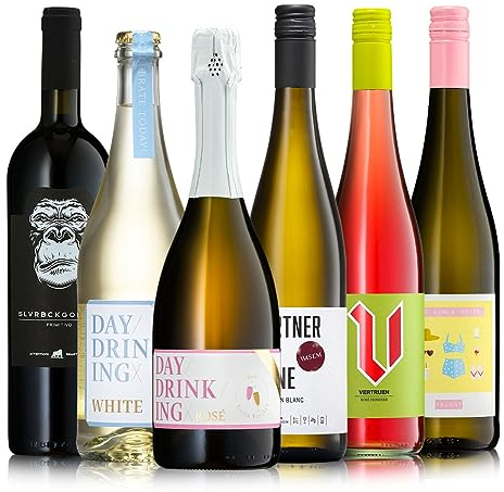 GEILE WEINE Weinpaket SOMMERWEINE (6 x 0,75l) Probierpaket mit Weißwein, Rotwein, Roséwein, Perlwein & Sekt von Winzern aus Deutschland & Italien
