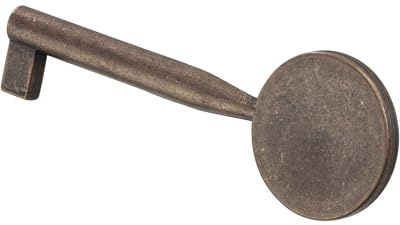 Gedotec Bartschlüssel Metall braun durchgerieben - Möbelschlüssel Antik VIVALDI für Schubladen Halmlänge: 35 mm - Bunt-Bartschlüssel für Möbel-Schloss Ersatz-Schlüssel