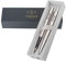 Personalised Engraved Parker Jotter Stainless Steel Ballpoint Fountain Pen Set, Plus Option of Box Engraving, Personalised Gifts For Anniversary, Gift Idea - Enter Your Custom Text