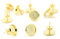 NaturSchatulle Ohrstecker Fassung Cabochon 10mm Rohlinge Gold 10 Paar Ohrringe Schmuck Basteln DIY Schmuckherstellung Nickelfrei (10mm)