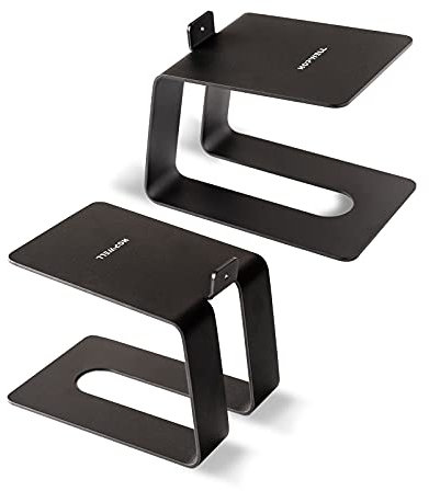 HOPWELL Desktop Speaker Stands, Pair, Professional Studio Monitor Stand for Bookshelf Speakers,Premium Desk Surround Sound Speaker Riser