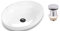 VBChome Waschbecken 51 x 39 Pop-up ventil Click-Clack Keramik Oval Waschtisch Handwaschbecken AUFSATZWASCHBECKEN WASCHSCHALE GÄSTE WC (CA + Pop-up ventil)