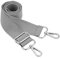 Breite Umhängetaschen Riemen,Verstellbarer Ersatz Gürtel Tasche Strap mit Silber Swivel Hooks Soft Canvas Geldbörse Riemen Messenger Bag Changeable Long Strap for Crossbody Handtasche (Grau)