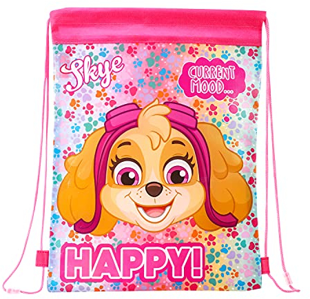 Zawadi Paw Patrol 11055-9582 Sac de sport léger avec cordon de serrage pour fille Multicolore 44 x 33 cm, multicolore