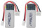 2PCS 7.4V 300mAh Batterie au Lithium à Haut débit pour WLToys F959 F959S XK A600 A700 A800 A430 télécommande modèle d'avion Planeur à voilure Fixe Batterie Rechargeable