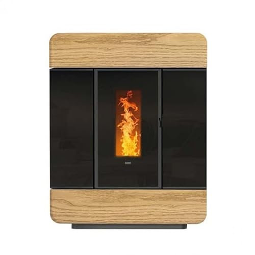 KLOVER DIVA SLIM WOOD IDRO VENTILADA TERMOSTUFA DE PELLET 18 KW INSERTO DE MADERA (ROVER)