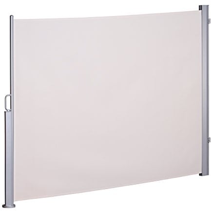 Ventanara® Seitenmarkise ausziehbar Sichtschutz Sonnensegel Windschutz Sonnenschutz Seitenrollo (180 x 300 cm, Beige)