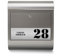 banjado® Briefkasten personalisiert mit graviertem Namensschild in Silber/Briefkasten Edelstahl 38x43x12cm / Briefkasten mit Hausnummer, Namen & Motiv Gravur 3 /Briefkasten mit Zeitungsfach