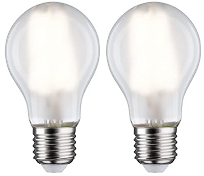 Paulmann 28924 Filament 230V LED Birne 2er Set 2x806lm 2x7 Watt Leuchtmittel Matt 4000 K E27