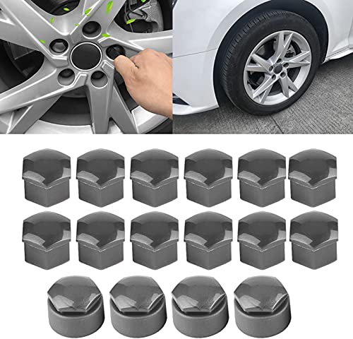 Radbolzenkappen 2pcs 17mm Mutter Auto Rad Auto Nabe Schraube Schutz Anti-Diebstahl-Abdeckung Kappe Gray