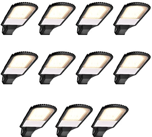 max K O M F O R T LED Straßenlampe Straßenleuchte 10er Pack Straßenlaterne Straßenbeleuchtung Parkplatzbeleuchtung Hochleuchte 70W 4000K neutralweiß IP65 4500lm