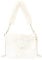 Meliyya Damen Fellimitat Schultertasche Plüsch Umhängetasche Flauschige Handtasche mit Ketten Gurt Plüsch Griff, 26 * 13 * 17cm, Beigeweiß