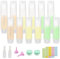 TWUTGAYW 12 Pc Travel Size Bottles for Liquid, Clear Plastic Refillable Squeeze Bottles Set Travel Bottles for Toiletries (30/50ml)