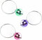 NPW 6 Pcs Disco Ball Wine Charms for Stem Glasses with Metal Rings Disco Ball Tags for 70s Disco Parties, Wine Cocktail Champagne Party Glass Indentifier Charms, Trendy Barware