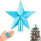 5,9 cm Mini-Weihnachtsbaumspitze, kleiner Weihnachtsstern, Mini-Weihnachtsbaum, Sternspitze für Weihnachten, Party, Urlaub, Heimdekoration (plattiertes Blau)