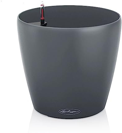 Lechuza Classico Color ECO 43 Pot de Fleurs en Plastique PCR à arrosage Automatique avec indicateur de Niveau d'eau Gris 42 x 39,5 cm 33 l
