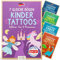 Famifidus +115 Hautfreundliche Temporäre Tattoos I 7 Gleiche Bögen I Dermatologisch SEHR GUT I Kinder Tattoo MADE IN GERMANY I Tattoos für Kinder (Einhörner, Feen & Prinzessinnen)
