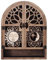 Osmond Präsentationsständer Sonne Mond Kristall Display Ständer 4 Regale Natürliches Holzregal Gothic Hexe Kristall Vitrine für Wohnzimmer