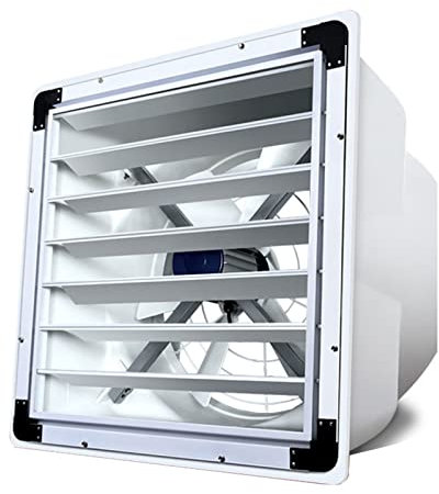 Exhaust Fan Powerful Industrial Exhaust and Ventilation Fan Wall Mounted Exhaust Fan, Automatic Shutter, Vent Fan For Home Attic, Shed, or Garage Ventilation Ventilation Extractor Vent Fans ( Size : 1