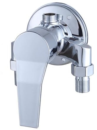 Grifo de ducha expuesto de latón para montaje en pared con interruptor de válvula de control para agua fría y caliente, grifo mezclador de ducha de baño
