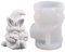 Moxeupon Wichtel Silikonform, Hasenohren Wichtel Silikon Kerzenform, 3D Weihnachten Candle Silikonformen -me Statuen Frühling Ostern Gipsform Für Aromatherapie Kerzen Seifen Harz Handwerk