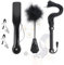 HUNTVE Noir Fouet à plumes Cravache Équipement pour Les Sports D'équitation entraînement Quotidien（4PCS）