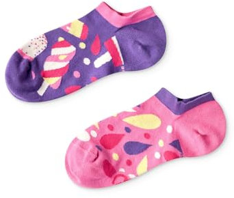 Dedoles Calzini Unisex Donna Uomo & Bambini Calze Cotone con tanti Design divertenti sinistra destra diversi, colore: Rosa, disegno: Ghiaccioli (sneaker), taglia: 35-38