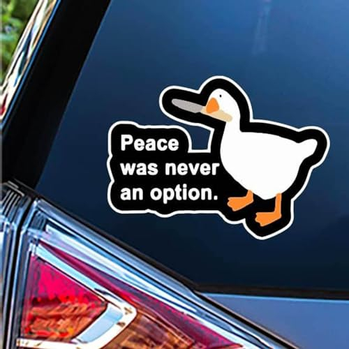 Wunschtext Aufkleber Auto Motorrad Fahrrad Boot - klebt auf jeder glatten Oberfläche - Peace Was Never An Option- 12cm bis 30cm Länge - Auto Aufkleber Buchstaben Aufkleber car sticker (Schwarz)