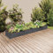 AUVYI Hochbeet mit Einsatz Blumenkasten Pflanzkübel Gartenbeet Kräuterbeet Gärten Dekoration für Anbau Pflanzen Blumen und Gemüse Gartenmöbel Innen-und Außeneinrichtung Grau 240x45x25 cm