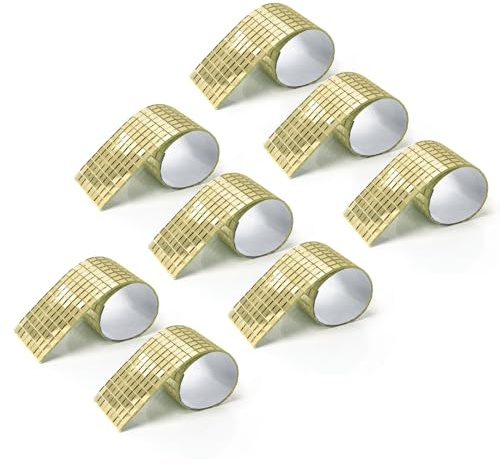 LONGKING Lot de 3776 Miroirs Auto-Adhésifs Carreaux de Mosaïque en Verre | Décoration de boule disco,DIY Decor, Or