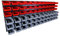 Etagère murale rangement outils - 72 bacs de rangement empilables - 6 panneaux 47,5 X 27,2 X 1,5cm - Rangement Atelier Garage