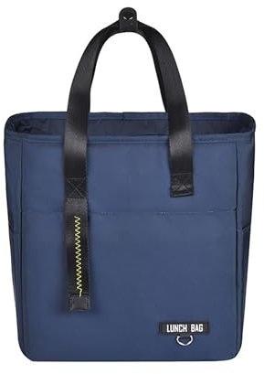 Nanxson Borsa Termica Porta Pranzo Borsa Frigo Isoterma Grande Borsa termica per Uomo Donna Bambino Ufficio per Campeggio Lavoro Scuola (11L,B Marina Militare)