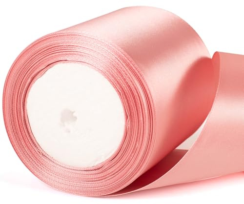 Nastro di raso rosa scuro largo 10 cm per auto nuziali, confezioni regalo, bouquet, decorazioni per torte e confezioni regalo