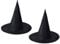 SEFIRST 2 Pcs Chapeaux de Sorcière pour Fête d'Halloween, Accessoires de Costume, Chapeau de Sorcière pour Enfants, Chapeau de Sorcier Pliable pour Halloween, Réunions de Famille, Taille Unique (Noir)