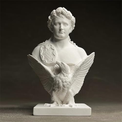 Womeet Napoleon Bonaparte Statue, Weiß, Gips, Skulptur, Klassisch, Historische Figur, Handgemacht, Texturiert, 3.54 x 3.54 x 5.7 cm, 300 g, Zuhause, Tisch, Art/Sculptures