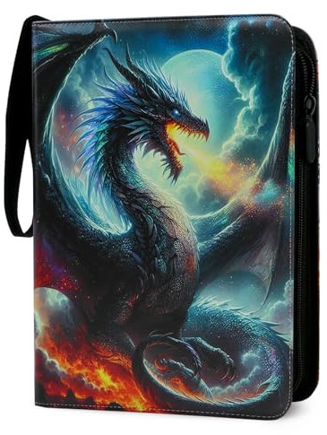 Sammelalbum für Pokemon Karten, 50 Seiten 900 Taschen Sammelkarten Album Groß,Tragbar Wasserdicht PU Karten Halter,Sammelkartenalben Es ist das Geschenk für Kinder,50 Pcs Seiten