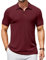 COOFANDY Mens Polo Shirts Short Sleeve Knit Polo Summer T-Shirt Poloshirt Golf Shirts Ribbed Shirt Casual Date red XL