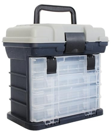 POPETPOP Vierschichtiger Werkzeugkasten – Autoreparatur Angelkoffer Aufbewahrungsbox – Große Kapazität Umweltfreundliches Material Tragbares Design