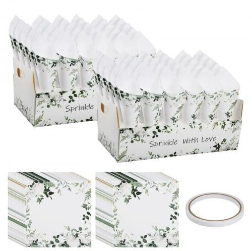 Focenat 60 Pezzi Coriandoli Coni per Matrimonio, Vintage, Coni con Coriandoli, Coriandoli per Matrimoni, Decorazioni per Compleanni, Feste, Cioccolatini, Caramelle
