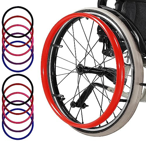 Silicone Wheelchair Push Rim Covers - Non-Slip, Wear-Resistant Handrim Covers for Wheelchairs - Comfortable Hand Grip for Easy Mobility