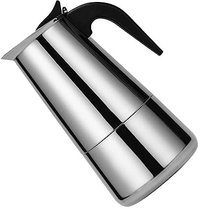 MUCKLILY Caffettiera Acciaio Inossidabile per Design e Resistente per Cucina e Ufficio Maniglia e Sicura per Casa