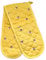 BlissLo Cotton Double Oven Gloves Heat Resistant, Machine Washable Oven Gloves Double Protects Hands, Attached Oven Mitts Durable, Heat Proof Pot Holders for Kitchen with Hanging Loop - Yellow Flower