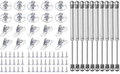 AG LogiShop 10 Pack Amortiguadores de Gas 100N para Muebles de Cocina | Pistones de Gas para Muebles Cocina y Salón, Ventanas, etc.