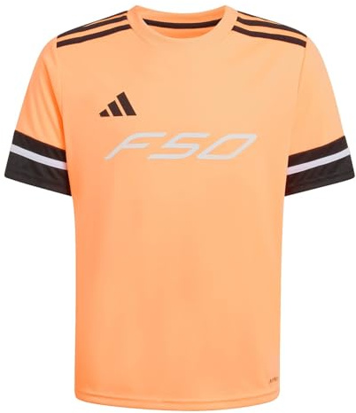 adidas Kids F50 Short Sleeve Training Shirt Juniors Orange/Black 5-6 Years